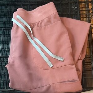 Figs Mauve Jogger Pants with White Accents